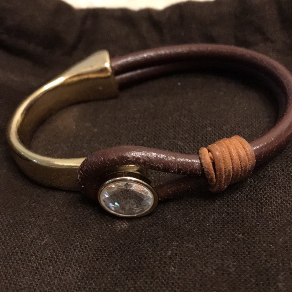 Coach leather and brass bracelet - Picture 3 of 16